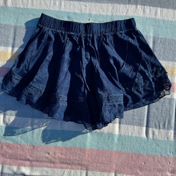 Free People Morning Breeze Shorts | NWT | Size S | Navy Blue | Boho Flowy Fit - Picture 1 of 6